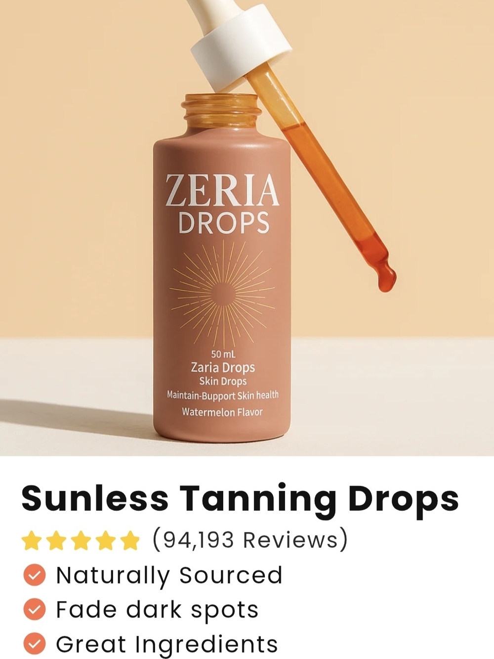 5 Sunless Tanning Drops – Warm Tan